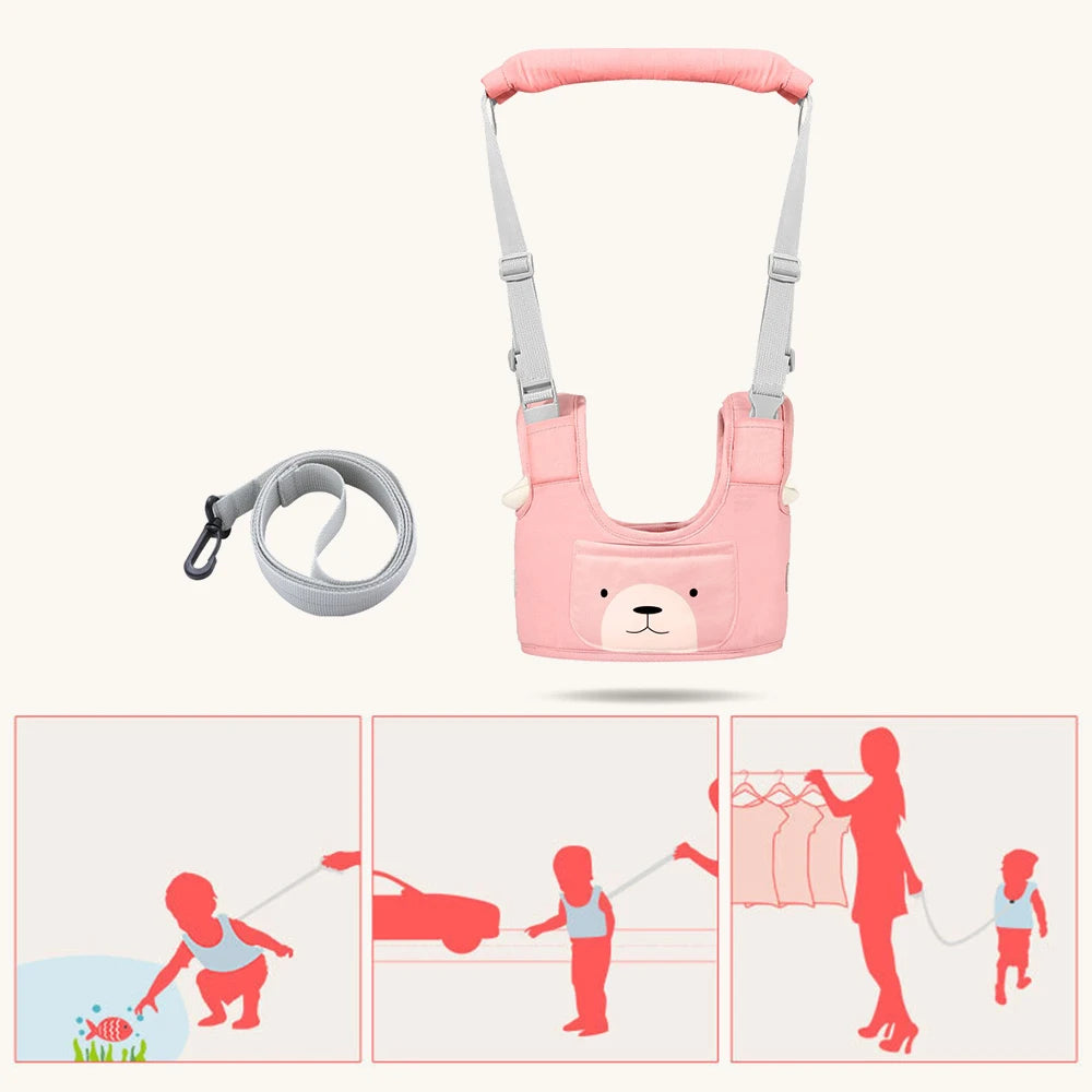 2-in-1 Baby Walking Learning Belt & Anti-Fall Traction Rope