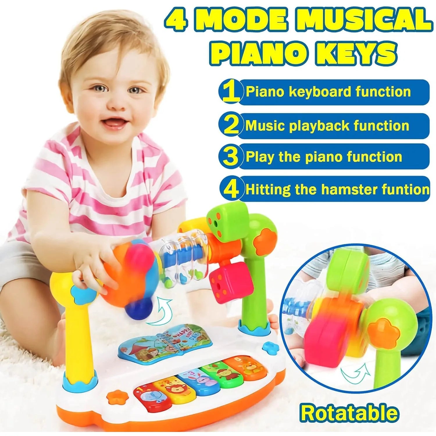 4-in-1 Educational Baby Musical Piano Toy with Learning Modes